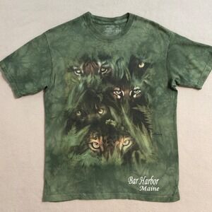 The Mountain Kids Wolf Eyes Tie Dye Graphic T-Shirt Bar Harbor Maine XL 12-14